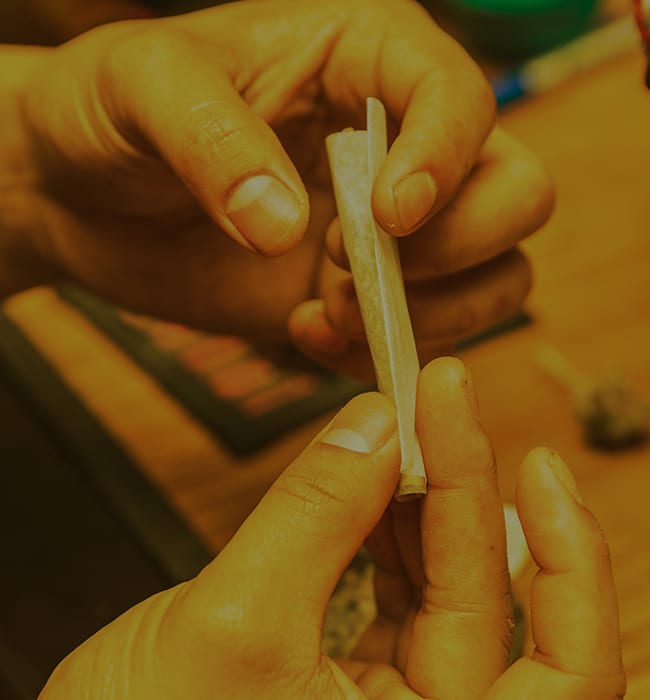 Man Rolling a Joint