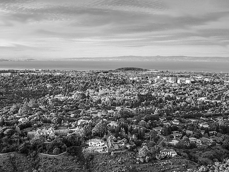 Aerial View of San Mateo Weed Delivery Neighborhood Homes