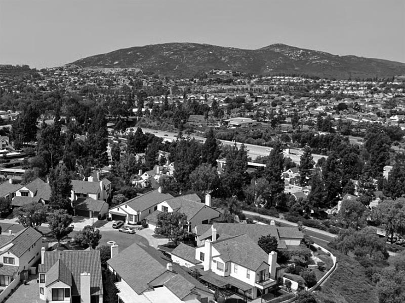 Aerial View of Homes in Newark Weed Delivery Service Area