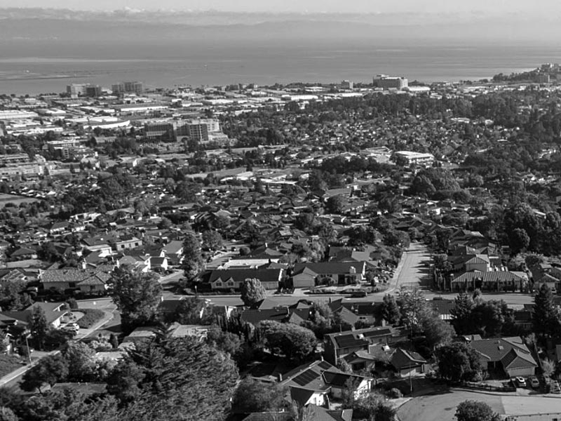 Burlingame Weed Delivery Service Area Aerial View