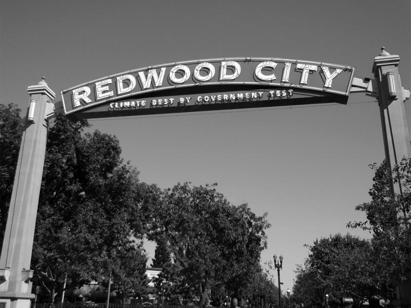 Redwood City Climate Best Sign On the Corner of Broadway and Arguella