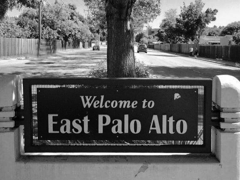 Welcome to East Palo Alto Sign on University Avenue